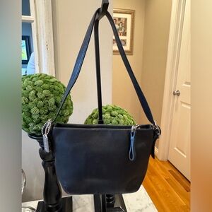 Coach - Vintage Demi Smooth Leather Shoulder Bag - Black EUC